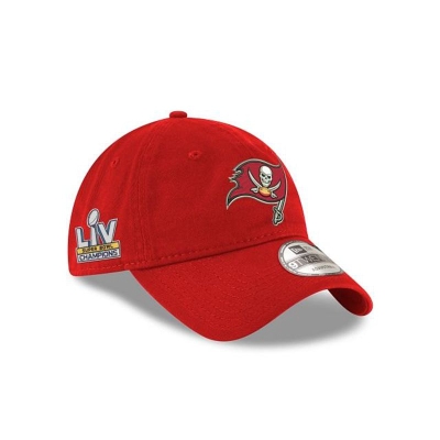 Red Tampa Bay Buccaneers Hat - New Era NFL Super Bowl LV Champions Side Patch 9TWENTY Adjustable Caps USA4073658